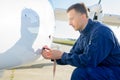 Portrait airplane maintenance engineer
