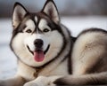 Portrait of Alaskan Malamute dog