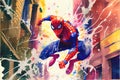 Fan Art of Marvels Spider-Man Character Spiderman Royalty Free Stock Photo