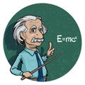 Portrait of Albert Einstein. Vector illustration. Editorial use only