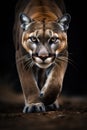 Portrait of american cougar or mountain lion