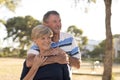 Portrait of American senior beautiful and happy mature couple ar Royalty Free Stock Photo