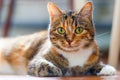 Portrait of an american shorthair tough cat Royalty Free Stock Photo