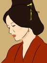 Portrait of an Ancient Chinese Lady in Hanfu,a beauty in Period of Three-kingdoms.