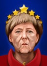 Portrait of Angela Dorothea Merkel, Chancellor of Germany Royalty Free Stock Photo