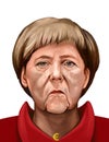 Portrait of Angela Dorothea Merkel, Chancellor of Germany Royalty Free Stock Photo