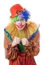 Portrait of an angry clown Royalty Free Stock Photo