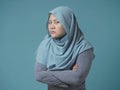 Angry Muslim Woman Looking at Camera Royalty Free Stock Photo