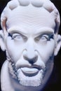 Portrait of an angry manÃ¢â¬â¢s frozen face made of ice, icy cool and cold, created with Generative AI technology