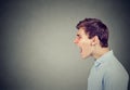 Portrait of an angry young man screaming Royalty Free Stock Photo