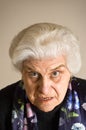 Portrait of an angry mature woman.