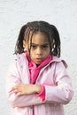 Portrait of an angry multiracial girl Royalty Free Stock Photo