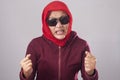 Angry Muslim Lady in Red