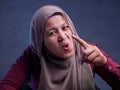 Angry Muslim Woman Starring at camera
