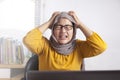 Angry Mad Stressed Muslim Businesswoman