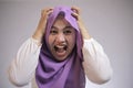 Angry Mad Stressed Muslim Businesswoman