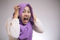 Angry Mad Stressed Muslim Businesswoman