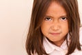 Portrait of angry, upset little girl