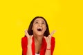 Woman screaming wide open mouth hysterical face grimace Royalty Free Stock Photo