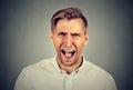 Portrait angry young man screaming Royalty Free Stock Photo