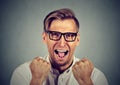 Portrait angry young man screaming Royalty Free Stock Photo