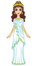 Portrait of the animation woman in ancient Greek dress.