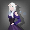 Portrait anime elf princess Royalty Free Stock Photo