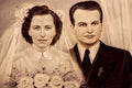 Portrait antique married couple Royalty Free Stock Photo