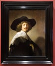 Portrait of Antonie Coopal painting 1635, by Rembrandt van Rijn, exposed in Louvre Museum Royalty Free Stock Photo