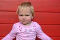 Portrait of an anxiously toddler girl Royalty Free Stock Photo