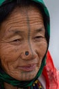 The portrait of Apatani tribe of Arunachal Pradesh.