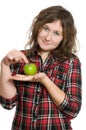 Portrait with apple