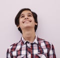 Portrait arab teenager on white background