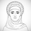 Portrait of arabic muslim woman