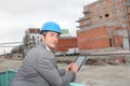 Portrait of architect on building site Royalty Free Stock Photo