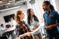 Portrait of architects having discussion in office Royalty Free Stock Photo