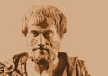 Portrait of Aristotle, famous ancient Greek philosopher.