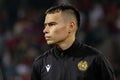 Portrait of Armenian national football team player Lucas during a match between Armenia and Croatia