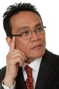 Portrait Asian businessman thinking