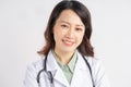 Portrait of asian female doctor smiling Royalty Free Stock Photo