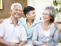 Portrait asian grandparents and grandchild Royalty Free Stock Photo