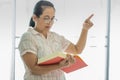 Portrait of asian lady teacher Royalty Free Stock Photo