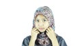 Portrait of asian moslem girl