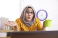 Muslim Businesswoman shows Denial or Refusal Gesture Royalty Free Stock Photo