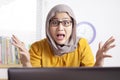 Muslim Businesswoman shows Denial or Refusal Gesture Royalty Free Stock Photo