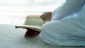 Asian Muslim Man Praying or Solat in Islam Prostration