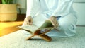 Asian Muslim Man Praying or Solat in Islam Prostration Royalty Free Stock Photo