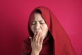 Muslim Woman Feeling Sick Royalty Free Stock Photo