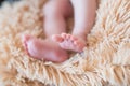 Portrait of asian parent hands holding newborn baby fingers, Closeup mother s hand holding their new born baby. Love family Royalty Free Stock Photo