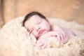 Portrait of asian parent hands holding newborn baby fingers, Closeup mother s hand holding their new born baby. Love family Royalty Free Stock Photo